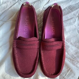 Rothy's Maroon Knit The Daily Driver Loafers